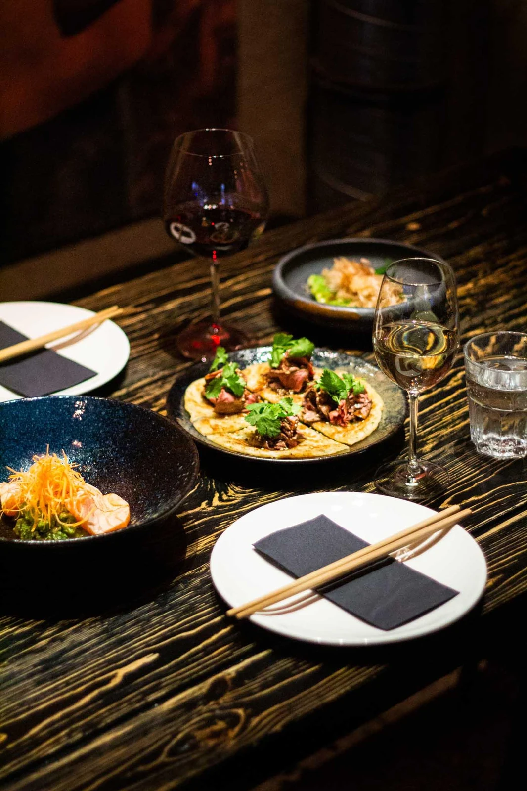 Long March Canteen 长征餐厅: Contemporary Chinese dishes on the table